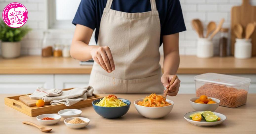 Món ăn vặt từ trái cây và rau củ
