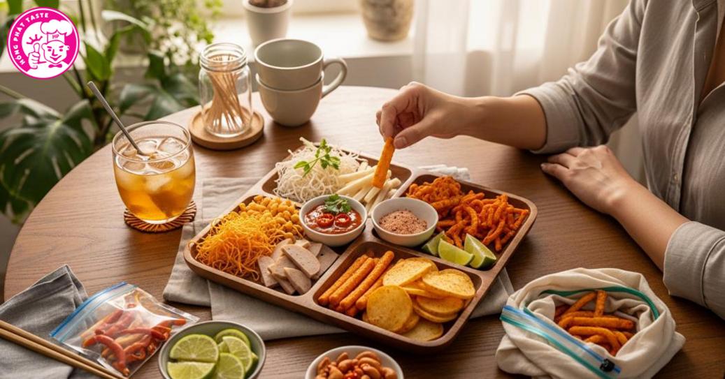 Combo đồ ăn vặt cay hấp dẫn Combo đồ ăn vặt cay hấp dẫn