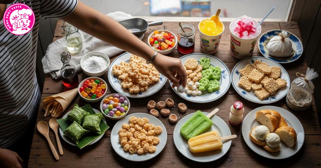 Top món đồ ăn vặt tuổi thơ gợi nhớ theo nhóm